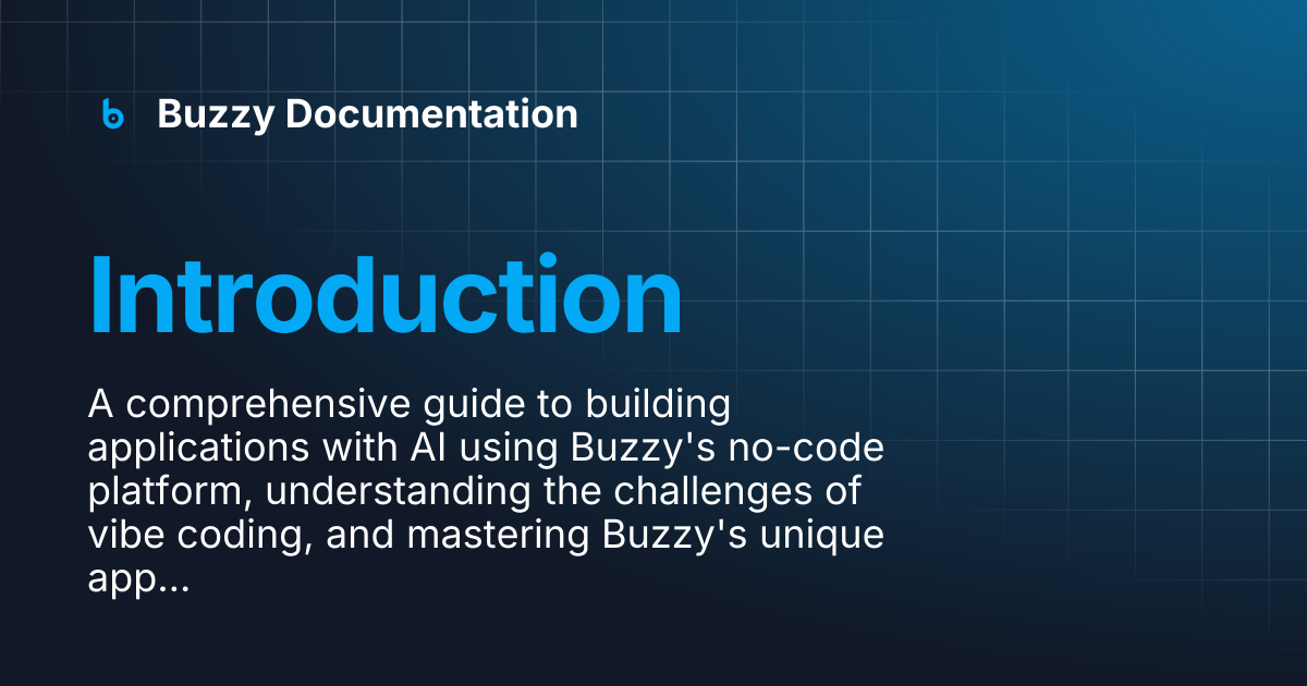 Introduction | Buzzy Documentation
