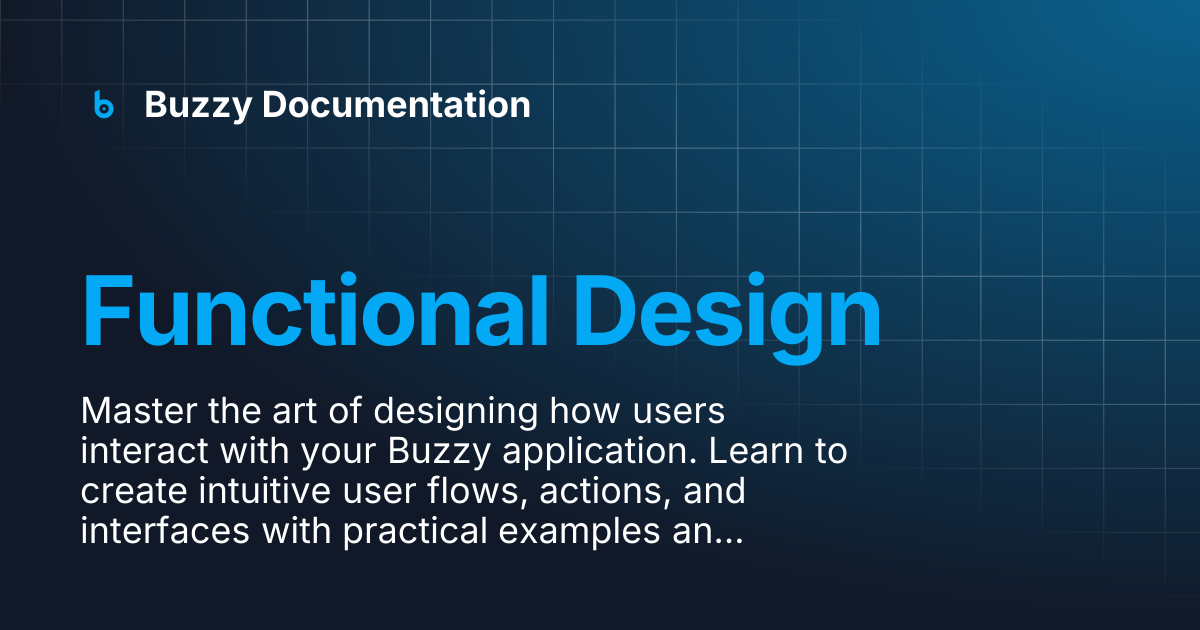 Functional Design | Buzzy Documentation